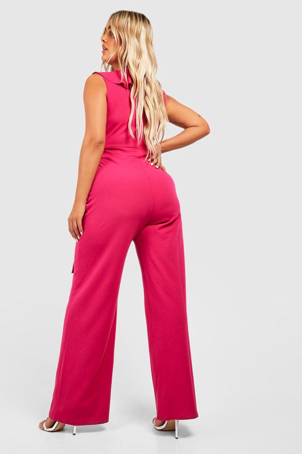 Pink culotte jumpsuit on sale